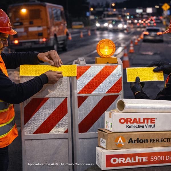 Adhesivo Reflectivo Reglamentario Vialidad y Minería - Oralite 5900 Grado Diamante