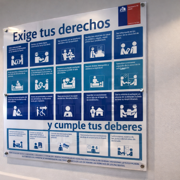 Adhesivo Impreso Emplacado en Acrílico de 2mm