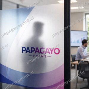 Adhesivo Esmerilado Dusted Impreso UV
