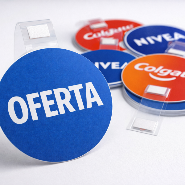 Vibrines - Impreso Directo en Cartulina - Mica T con Doble Contacto - Diametro 12cm - 100 Unidades