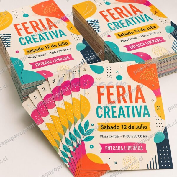 Afiche publicitario a todo color impreso en papel couche para evento - Papagayoprint