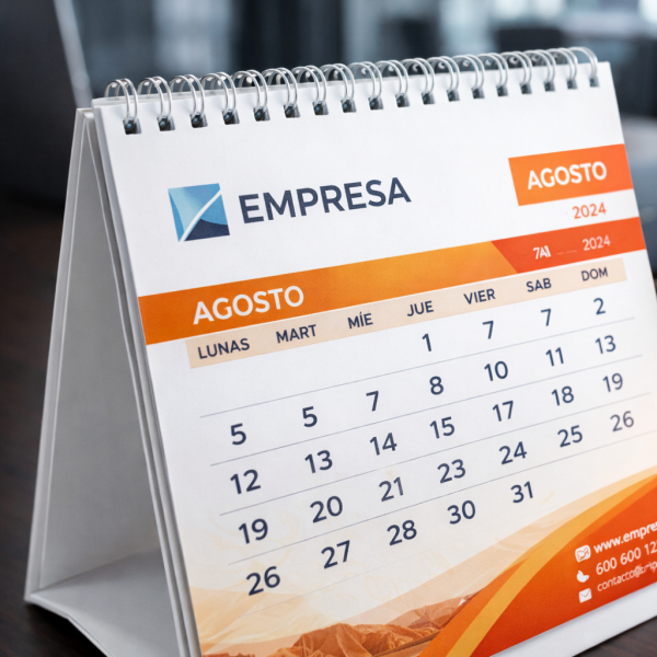 Calendario de Escritorio 12 hojas más Base