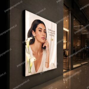 Caja de luz backlight en centro comercial - Papagayoprint