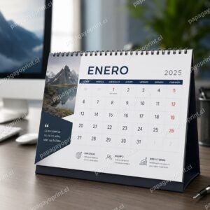 Calendario de escritorio corporativo en oficina - Papagayoprint