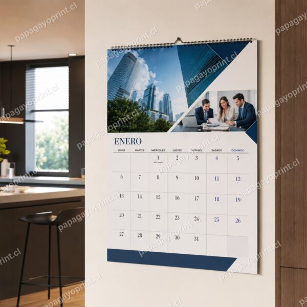 Calendario de muro 12 hojas personalizado - Papagayoprint