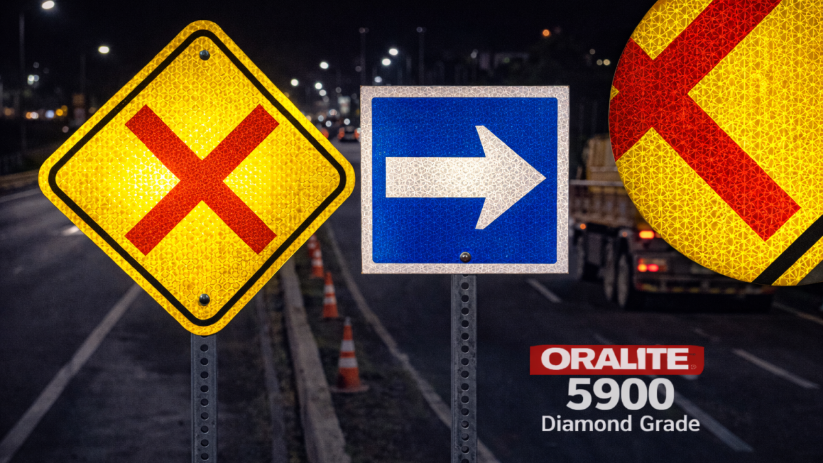 Adhesivo Reflectivo Reglamentario Vialidad y Minería - Oralite 5900 Grado Diamante