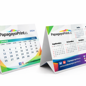 Calendario de Escritorio Estándar Dos Caras – Tiro y Retiro Personalizado