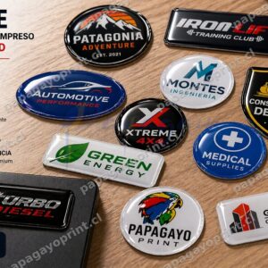 Dome Adhesivo P4 con Resina Ultra Clear – Stickers 3D Personalizados Premium