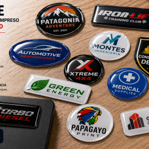 Dome Adhesivo P4 con Resina Ultra Clear – Stickers 3D Personalizados Premium