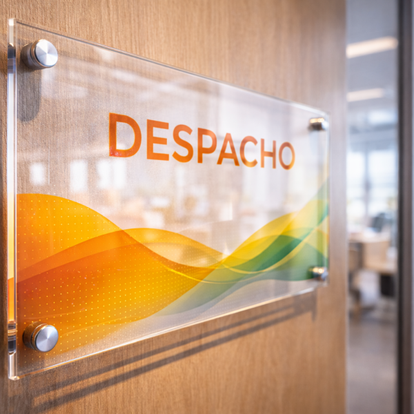 Adhesivo Impreso Emplacado en Acrílico de 2mm