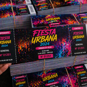 Entradas para Evento con Folio Numerado 15×5 cm – Tirada Flexible a Pedido