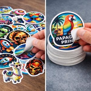 Adhesivo Promocional Impreso – Sticker Publicitario por Volumen para Marca