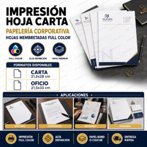 Impresión en Hoja Carta – Color Alta Definición para Empresas