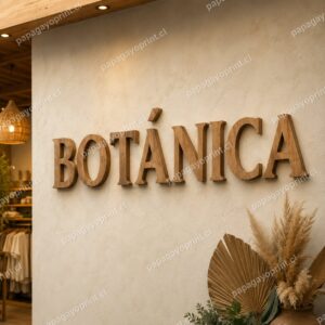 Letras de madera MDF corpóreas en boutique - Papagayoprint