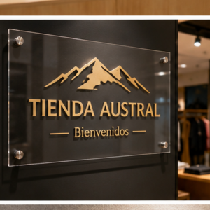 Letrero Acrílico 5 mm Emplacado – Robusto Fachada Comercial Exterior