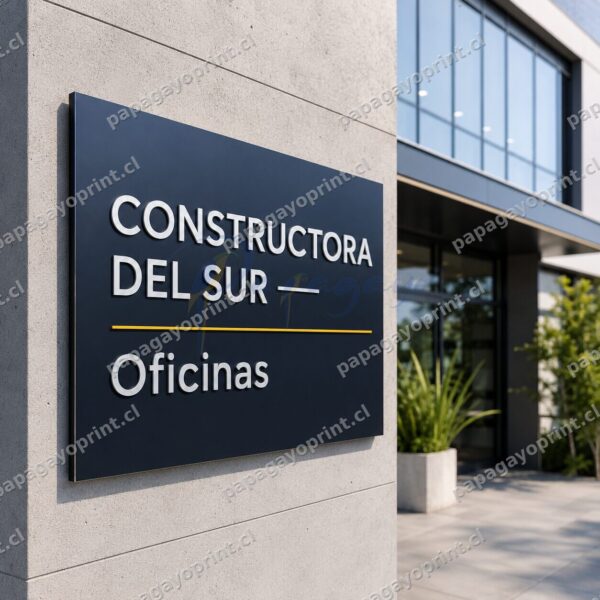 Letrero de alucobond 4mm en fachada de edificio comercial