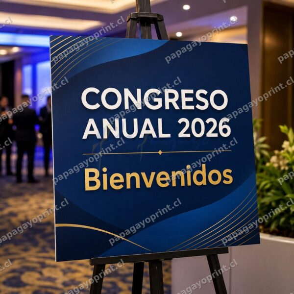 Letrero de carton pluma 2mm en evento corporativo