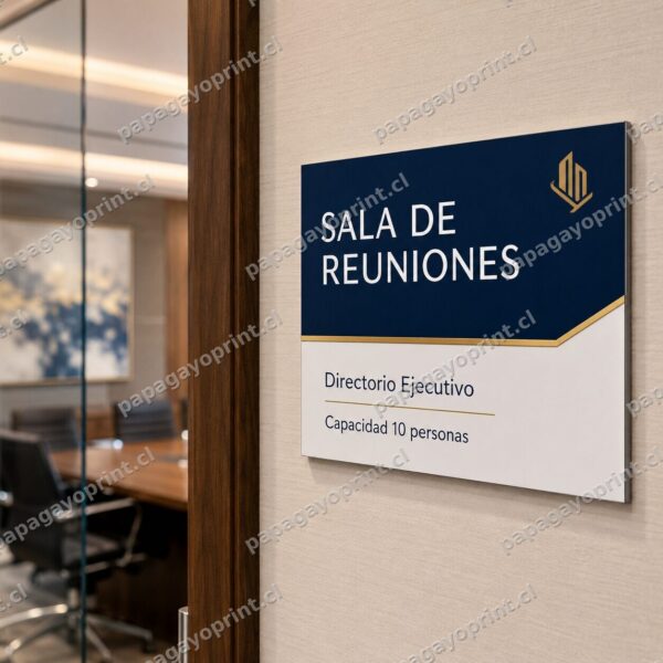 Senaletica PAI 1mm de puerta, sala de reuniones