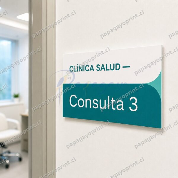 Letrero de trovicel sintra 2mm en clinica, consulta medica