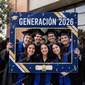 Marco para selfie en graduación universitaria - Papagayoprint