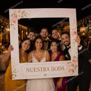 Marco para selfie personalizado en matrimonio - Papagayoprint