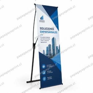 Pendón araña tipo L 60x160 cm estructura liviana con soporte - Papagayoprint