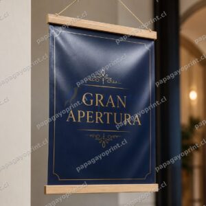 Postera Tela PVC con Marco de Madera