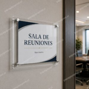 Porta gráfica de muro acrílico como placa de puerta - Papagayoprint