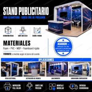 Stand Publicitario con Estructura – Corte de Precisión