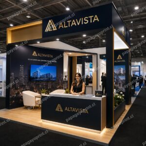 Stand publicitario en exposición profesional - Papagayoprint