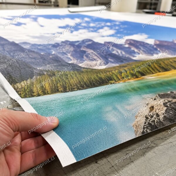 Tela canvas a medida impresa, pliego sin bastidor con la textura del tejido a la vista - Papagayoprint